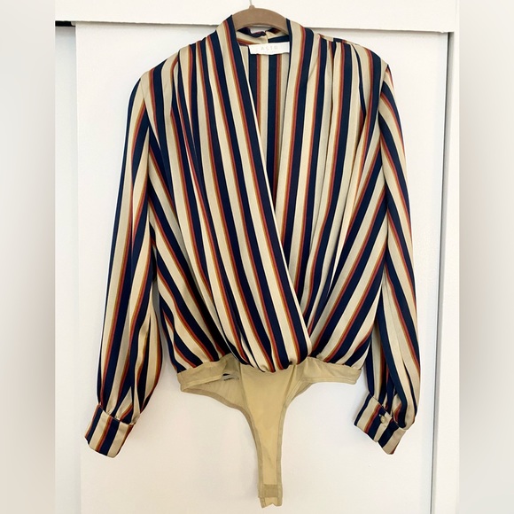 Sexy silky wrap front bodysuit - Picture 2 of 6